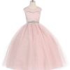 Flower girl dress in blush pink