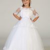 Wholesale girls white dress Wholesale long sleeve white dress for girls