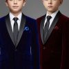 boys wearing a velvet jacket