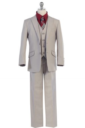 light grey boy's suit