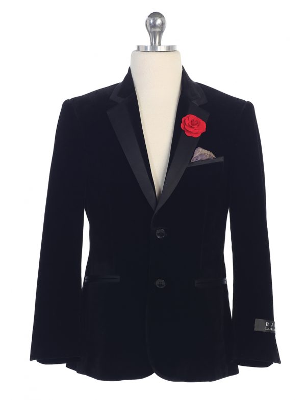 boys black velvet blazer bj4005-777-mayoreo-saco-de-niños-reventa-