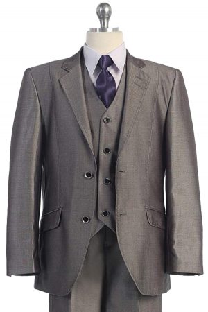 light gray khaki suit