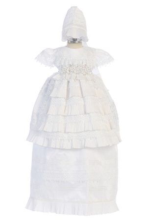 Christening gown for baby girls available in sizes 6m 12m and 24m