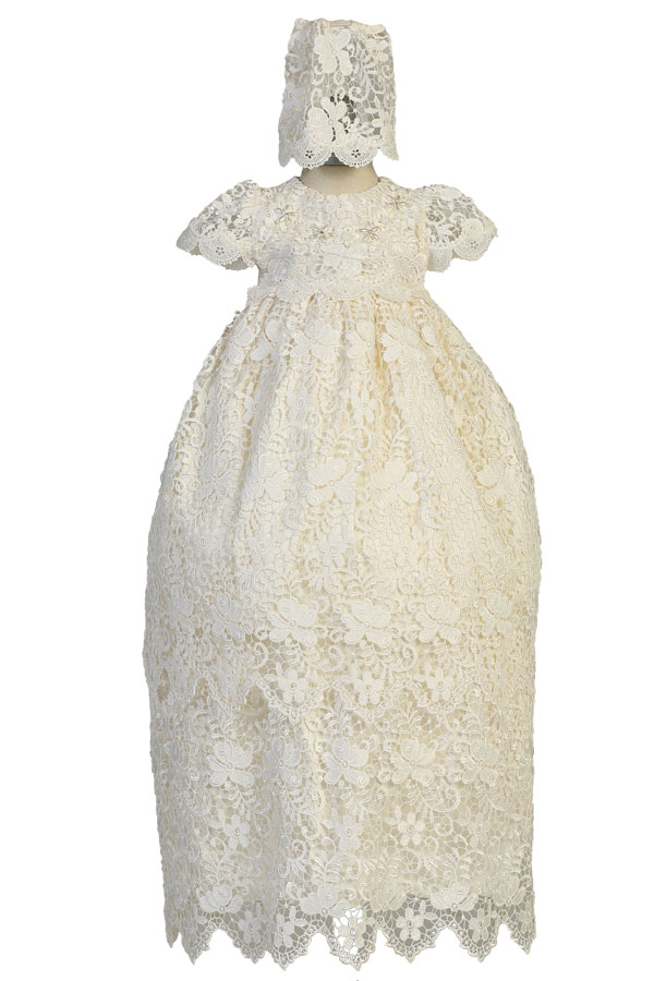 Little Kids White Ivory Christening Gown With Lace Pearls Long Sleeve O  Neck Unique 1st Communion Dresses For Toddler And Infant Baptism From  Manweisi, $89.69 | DHgate.Com