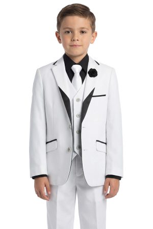 white and black suit for boys