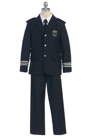 CA2010 Captain suit for boys in navy blue
