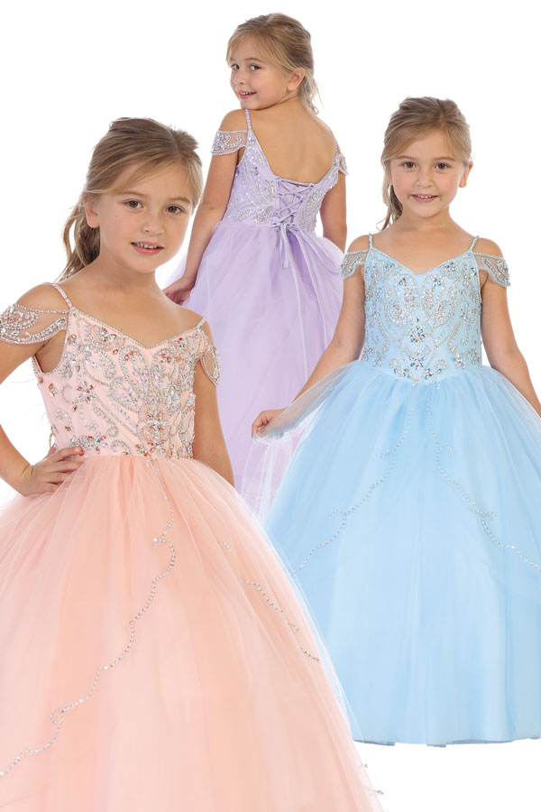 8042 wholesale ballgown for girls