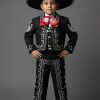 black charro with silver embroidery