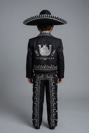 Alternative view of CH926H-Black silver charro