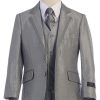Bijan kids BJ4005-12 silver suit