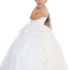 Wholesale communion dress with sheer cap sleeves