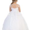 Wholesale communion dress with sheer cap sleeves