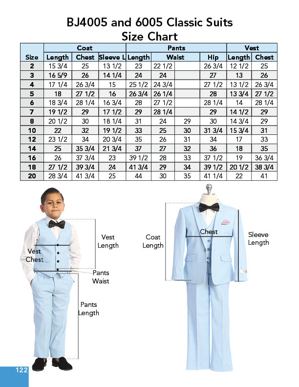 boys size chart