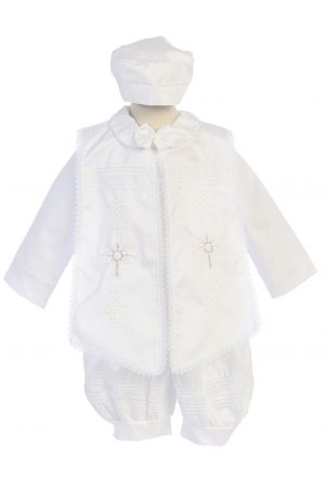 Baptism gowns for boys in white
