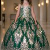 9019 Sequins ballgown with keyhole back - Image 9