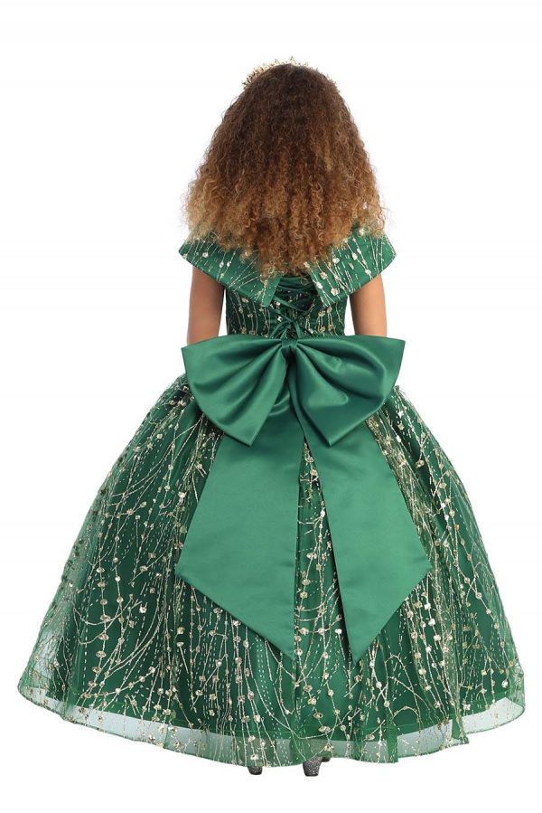 9006 Sequins with Bateau neckline - Image 4