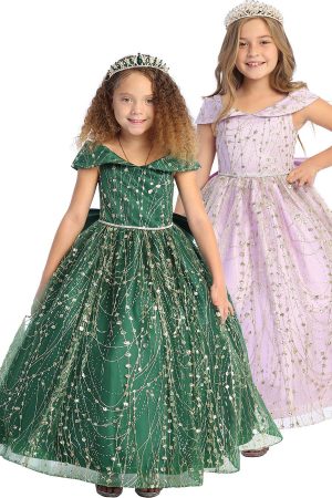 9006 Sequins with Bateau neckline