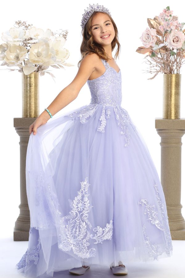lavender tulle dress for girls