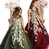 sage green and burgundy dresses with light champagne leaves