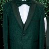 Emerald green glitter suit for boys