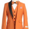 bjk collection boy's pumpkin color suit