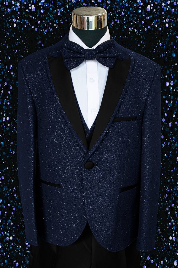 Navy blue glitter suit