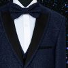 Navy blue glitter suit