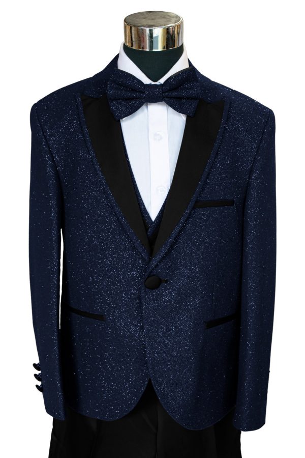 Navy blue glitter suit