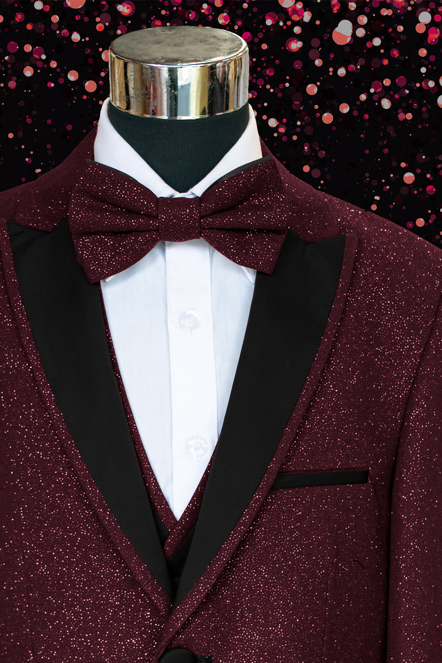 Burgundy Glitter suit