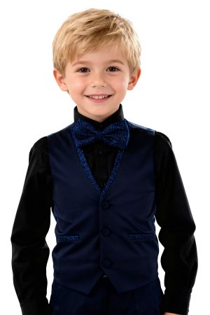 Alternative view of 2022SH-3 Shiny Navy Blue glitter suit