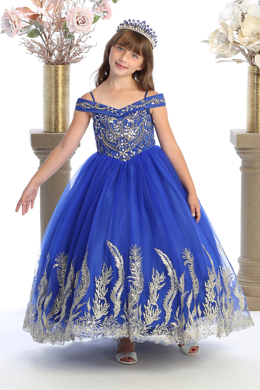 Ashley Lauren Kids 8137 Size 10, 12 Blue Girls Preteens Pageant Dress –  Glass Slipper Formals