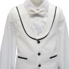 Ivory and black tuxedo with vest