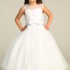 white communion dress for girls with a nice embroidered top