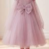 931 Mauve Dress with draped sleeves - Image 2