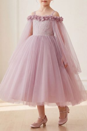 931 Mauve Dress with draped sleeves