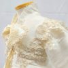 close up of the top part of coat for the baptism outfit