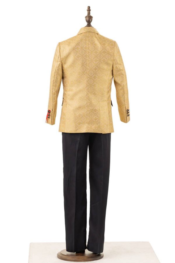 BJ8005-2 Gold And Navy Blue Tuxedo - Image 6