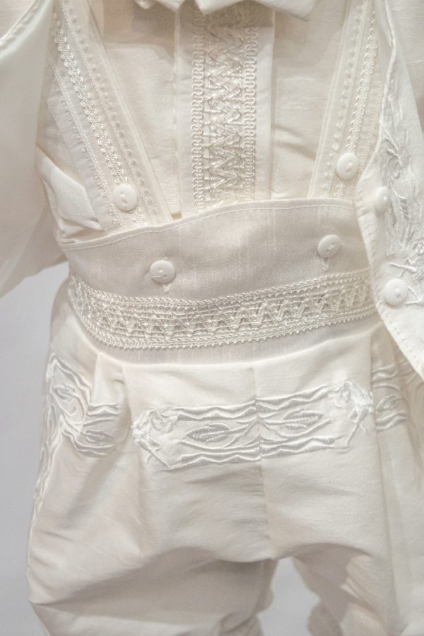baby white charro outfit waist part