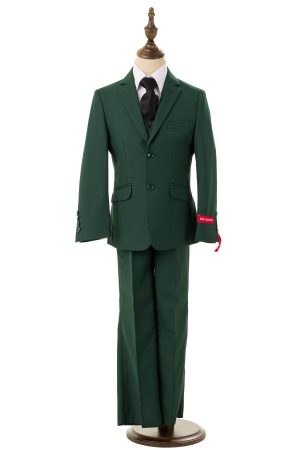 Alternative view of H4005-38 HUSKY Emerald Green Suit 5 piece set