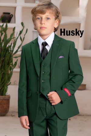 emerald green suit for boys in HUSK cut