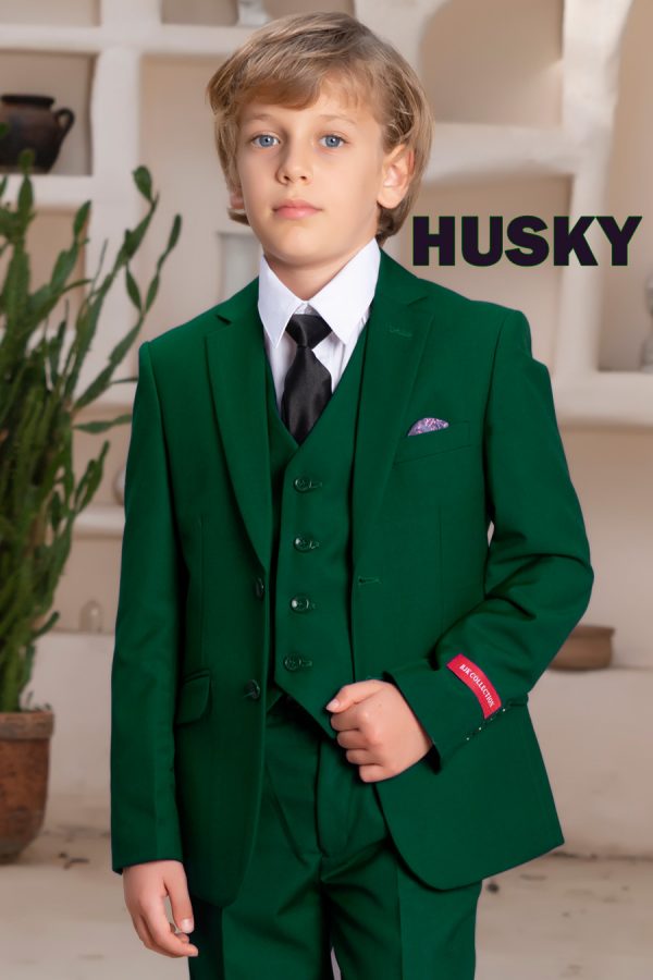 emerald green suit in a husky cut