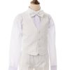 white textured sui vest for boys