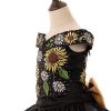 black charro with sunflowers, Charro negro de niña con girasoles