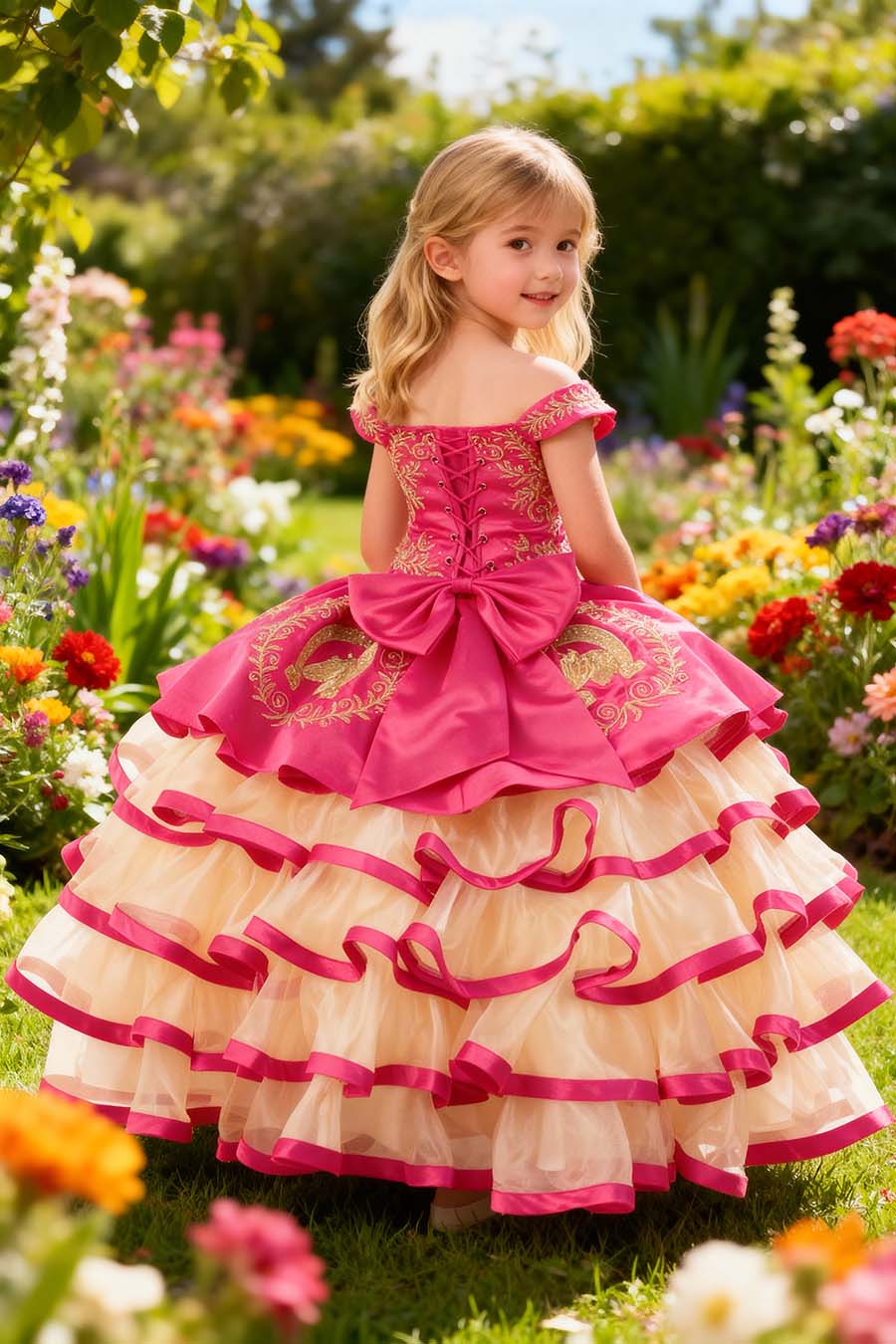 CH800 Ruffled Charro dress for girls - Image 6