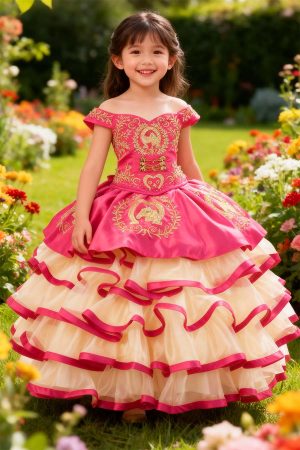 CH800 Ruffled Charro dress for girls