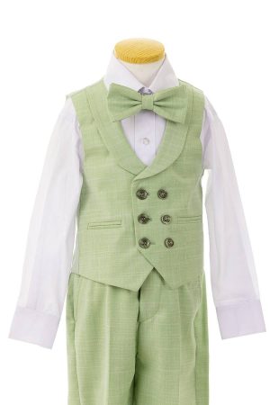 Alternative view of AC-1G-66 Light Sage Green suit for boys