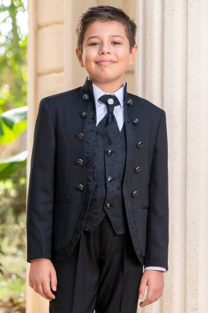 Alternative view of BJ20325  Black Or Navy blue tuxedo suit for boys