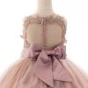 light mocha color dress with vintage gold color embroidery