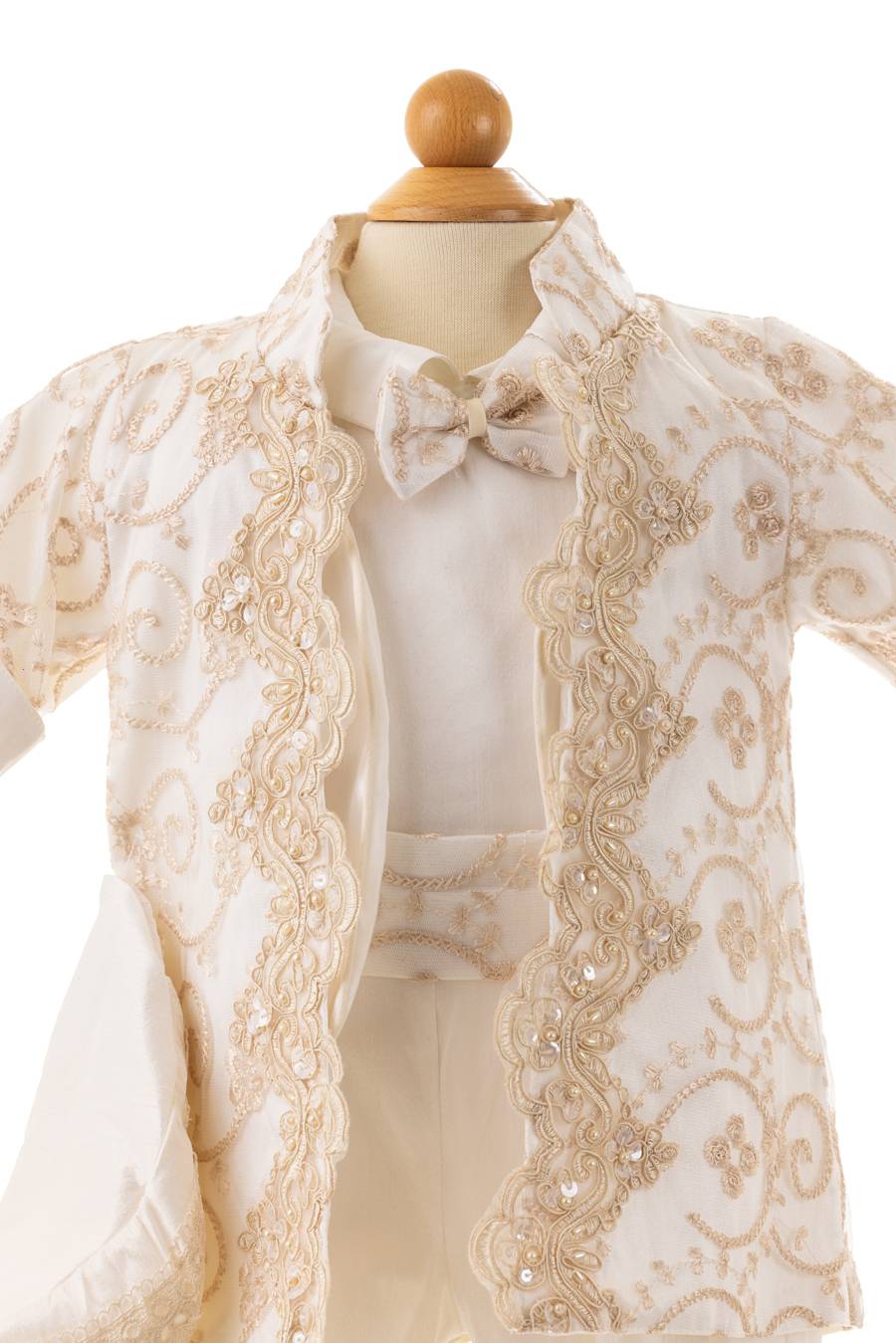 J854 Ivory Boys Baptism Suit - Image 6