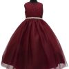 burgundy simple dress with rhinestone belt